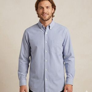 VINTAGE JCPenney "80's 2-PLY" STRIPED BUTTON DOWN business casual, dadcore